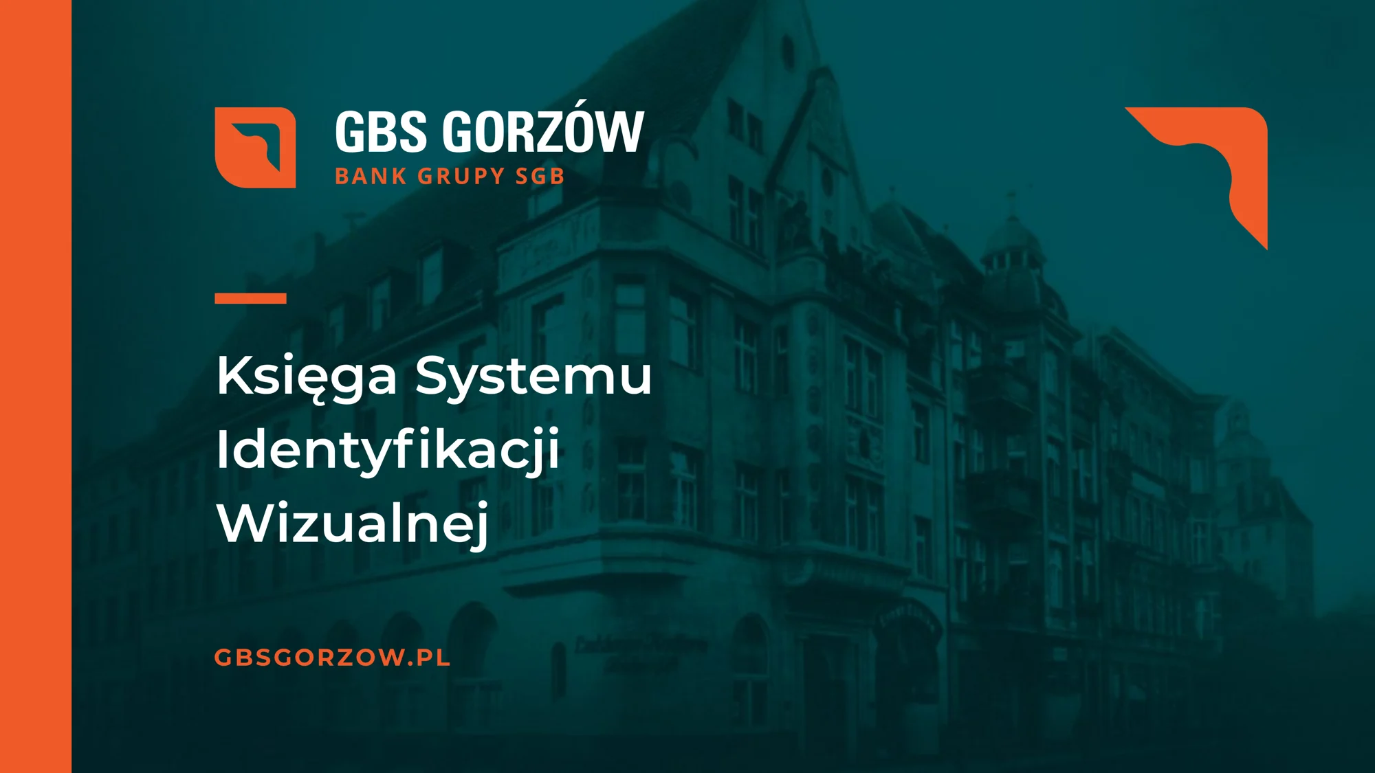 Okładka księgi systemu identyfikacji wizualnej GBS Gorzów